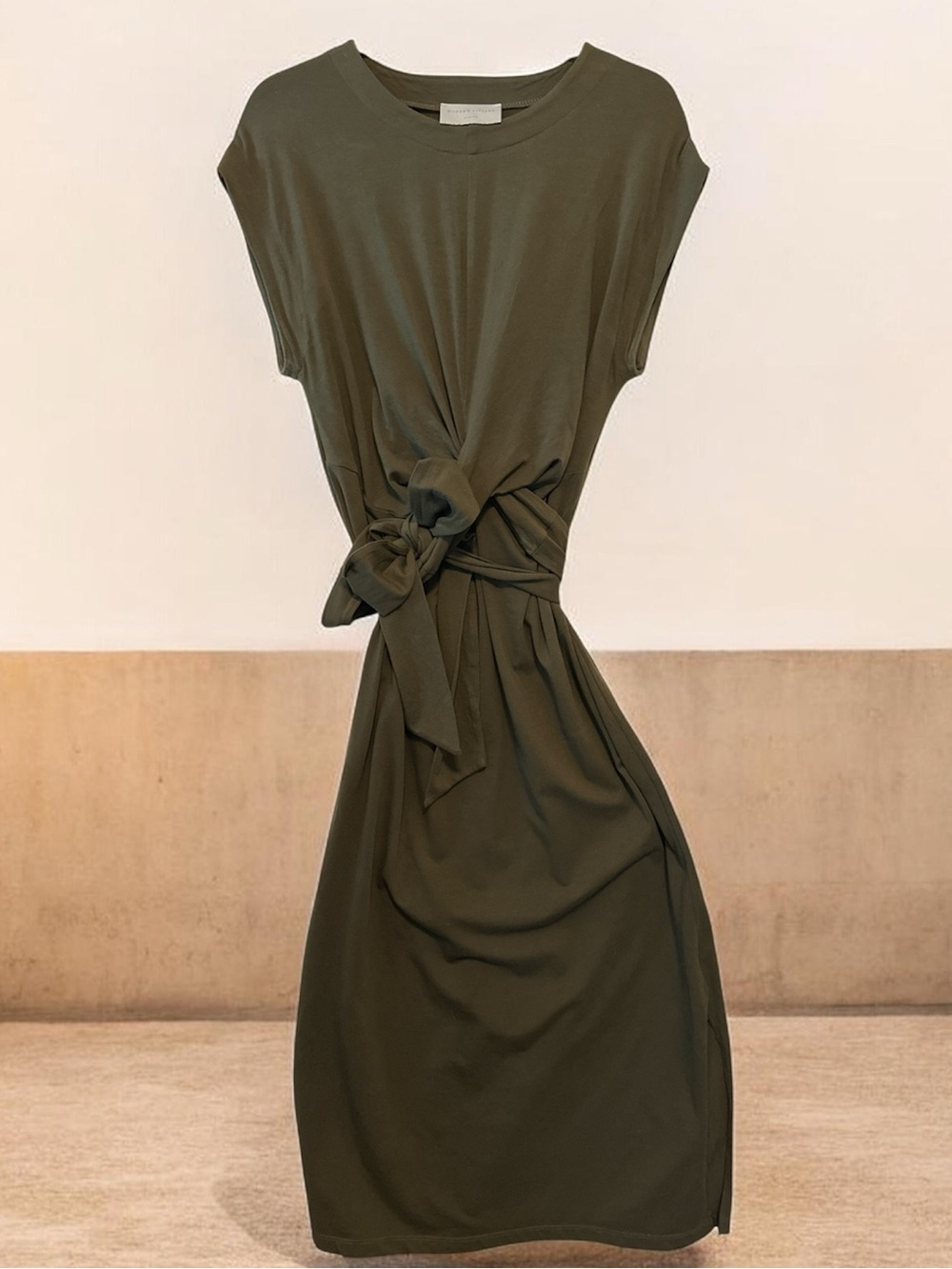 Modern Citizen Olive Tie-Waist Midi Dress